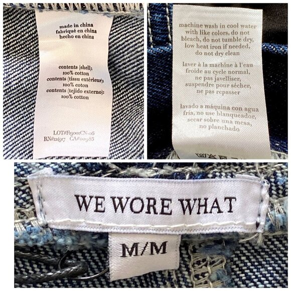 WE WORE WHAT Basic Denim Overalls, size M, New with tag - Picture 5 of 16